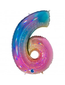 Balão Número 6 Arco-Íris